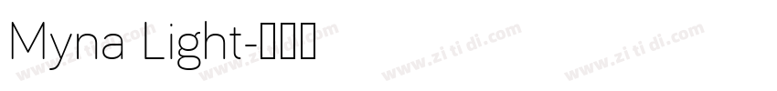 Myna Light字体转换